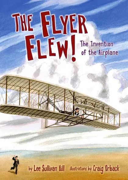 Vintage airplane illustration with book title