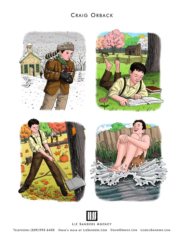 Boy in winter clothing walking